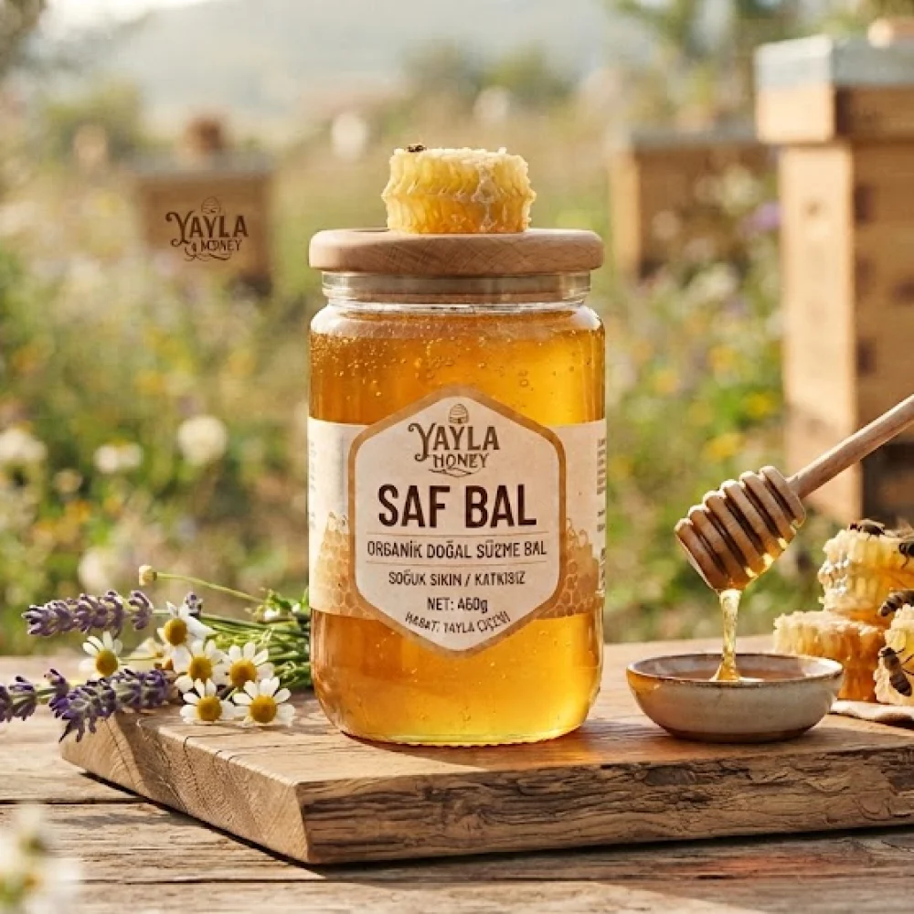 Organik Süzme Çiçek Balı 850g